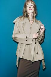 ZW COLLECTION SHORT TRENCH COAT