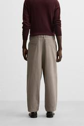 TEXTURED TROUSERS WITH BELT