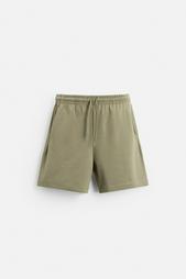 INTERLOCK TEXTURED BERMUDA SHORTS