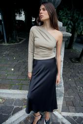 ASYMMETRIC METALLIC TEXTURED TOP