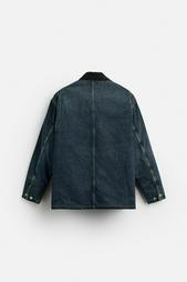 DENIM JACKET WITH CONTRAST COLLAR