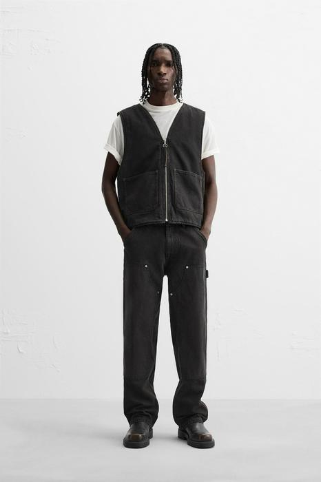 DENIM WAISTCOAT WITH POCKETS