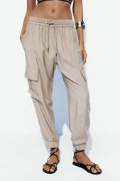 CARGO TROUSERS WITH ELASTICATED WAISTBAND