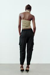 CARGO TROUSERS WITH ELASTICATED WAISTBAND