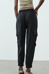 CARGO TROUSERS WITH ELASTICATED WAISTBAND