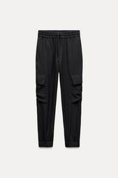 CARGO TROUSERS WITH ELASTICATED WAISTBAND