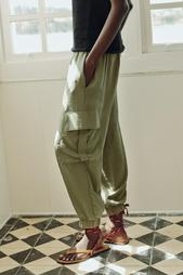 CARGO TROUSERS WITH ELASTICATED WAISTBAND