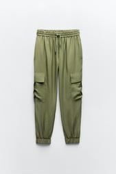 CARGO TROUSERS WITH ELASTICATED WAISTBAND