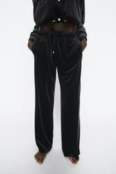 WIDE-LEG VELVET TROUSERS