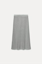 KNIT MIDI SKIRT WITH BEADING