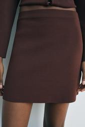 PLAIN KNIT MINI SKIRT