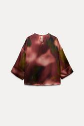 PRINTED SATIN BLOUSE