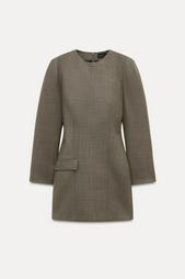 ZW COLLECTION WOOL DRESS WITH SHOULDER PADS