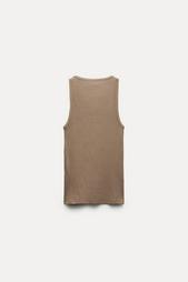 RIBBED COTTON TANK TOP