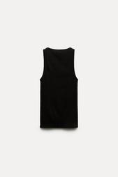 RIBBED COTTON TANK TOP