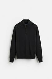 HIGH NECK QUARTER-ZIP SWEATER