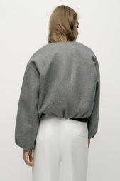 SOFT BOMBER JACKET WITH ELASTIC TRIMS