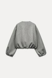 SOFT BOMBER JACKET WITH ELASTIC TRIMS