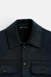 FAUX SUEDE OVERSHIRT