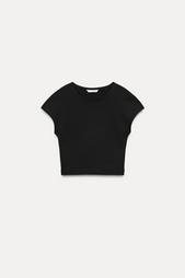 COTTON MODAL CROPPED T-SHIRT