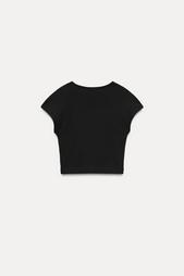 COTTON MODAL CROPPED T-SHIRT