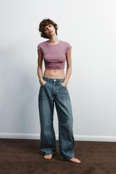 COTTON MODAL CROPPED T-SHIRT