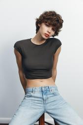 COTTON MODAL CROPPED T-SHIRT