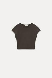 COTTON MODAL CROPPED T-SHIRT