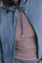 INTERLOCK CROPPED SWEATSHIRT