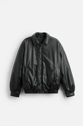 PADDED LEATHER EFFECT JACKET