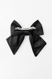 LEATHER BOW SHEEPSKIN CLIP