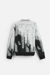 BRUSHED TEXTURED JACQUARD SWEATER