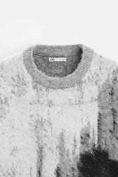 BRUSHED TEXTURED JACQUARD SWEATER