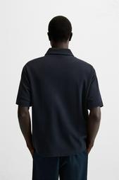 TEXTURED WEAVE POLO SHIRT WITH ZIP