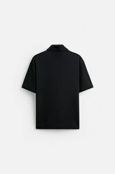 TEXTURED WEAVE POLO SHIRT WITH ZIP