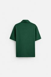 TEXTURED WEAVE POLO SHIRT WITH ZIP