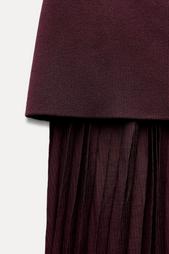 COMBINED PLEATED KNIT SKIRT