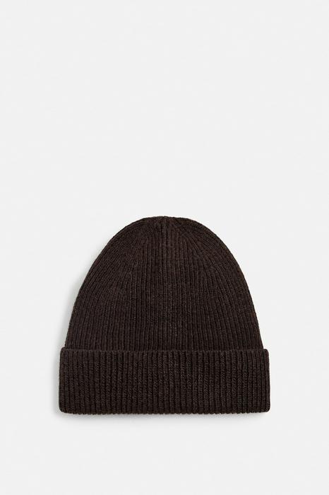 KNITTED BEANIE WITH WOOL