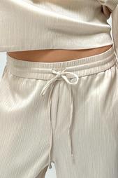 CREASED-EFFECT WIDE-LEG TROUSERS