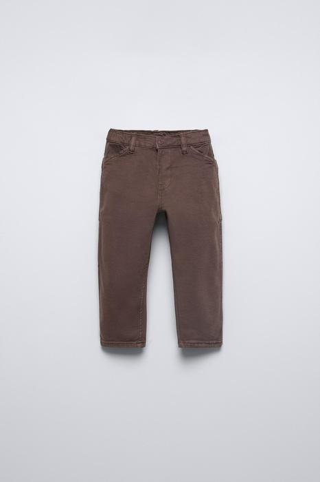 WASHED CANVAS TROUSERS