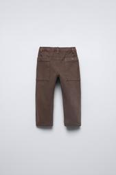 WASHED CANVAS TROUSERS