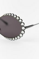 OVAL DIAMANTÉ SUNGLASSES