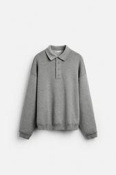 IRREGULAR STITCH KNIT POLO SHIRT