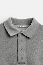 IRREGULAR STITCH KNIT POLO SHIRT