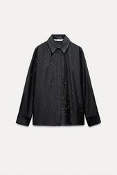 ZW COLLECTION EMBROIDERED SHIRT WITH JEWELS