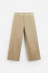 RELAXED FIT TROUSERS WITH CONTRAST STITCHING