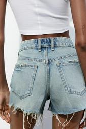 TRF RIPPED MID-RISE DENIM SHORTS