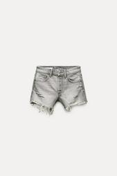 TRF RIPPED MID-RISE DENIM SHORTS