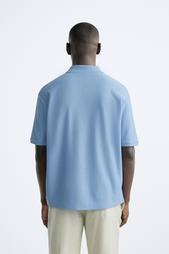 BOUCLÉ TEXTURED POLO SHIRT