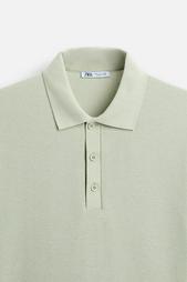 BOUCLÉ TEXTURED POLO SHIRT